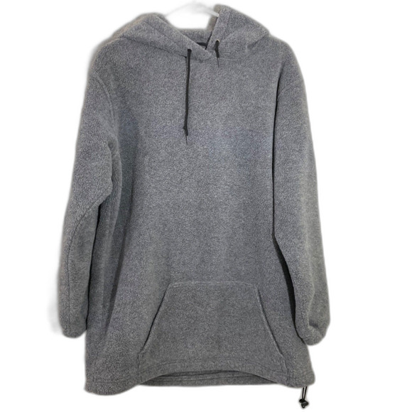 Lands' End Tops - Land's End Polartec Fleece 1/4 Zip Jacket Hooded Women's Med Gray